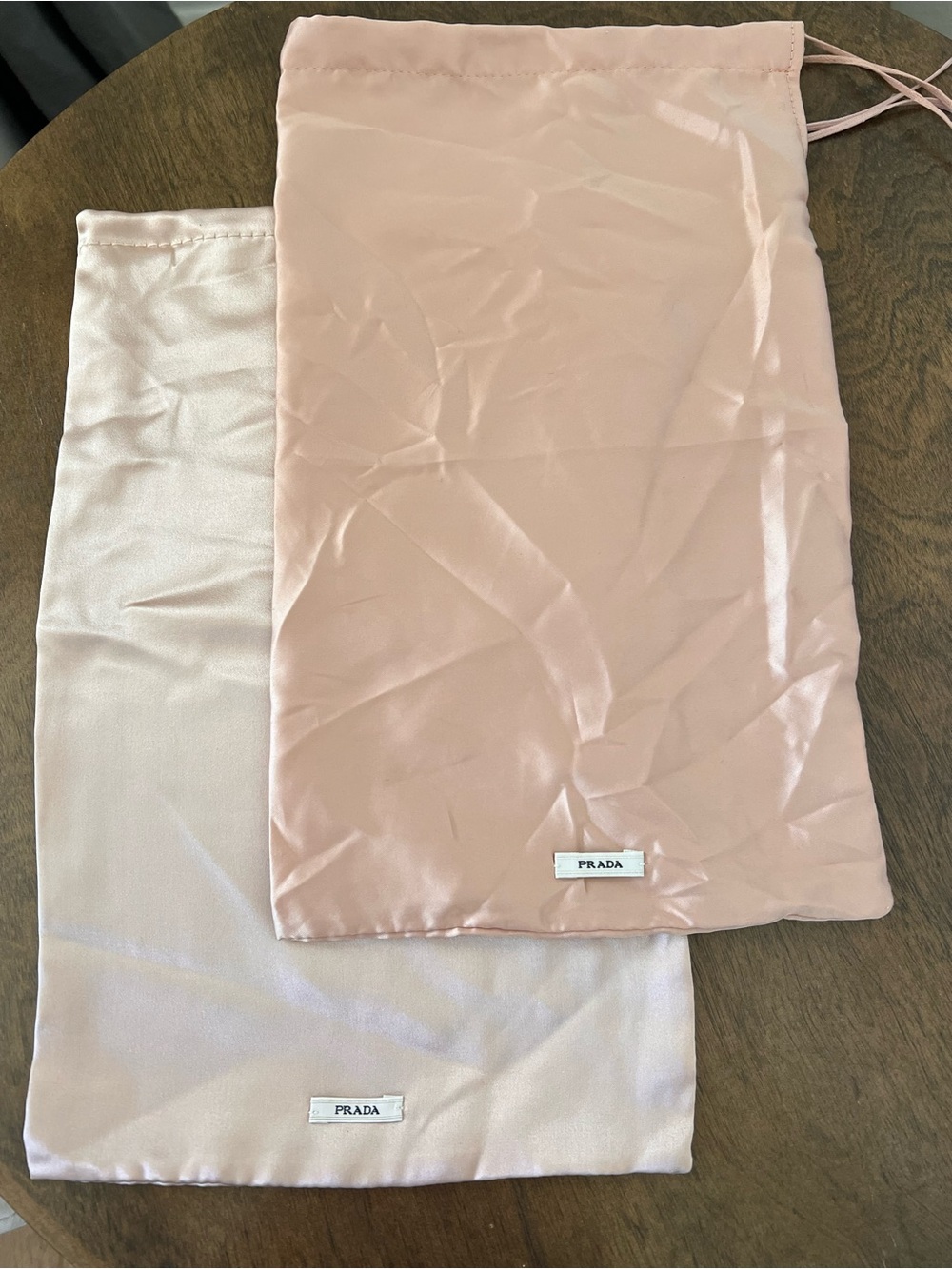 Prada Blush Satin Dustbags for Shoes-Set of 2-8.5” x 13.5”